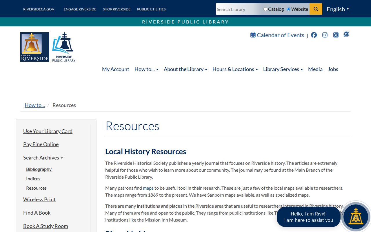 Riverside city directory archive resources for maps and house history
