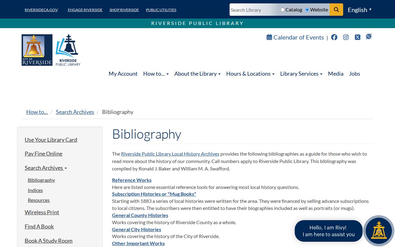 Riverside city directory local-history bibliography