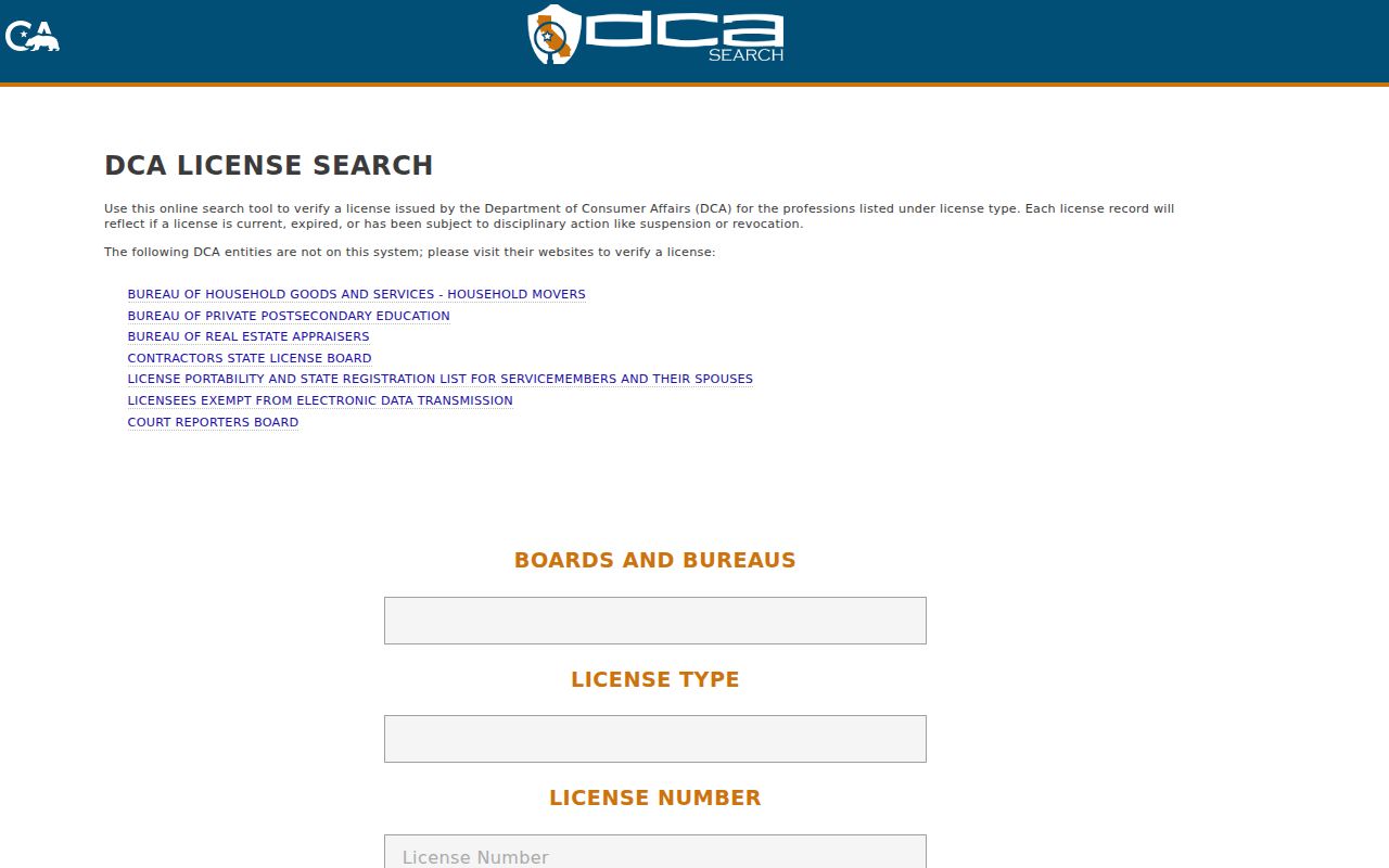 Riverside residents directory California professional license search