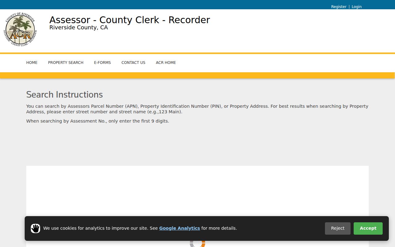 Riverside residents directory county property search