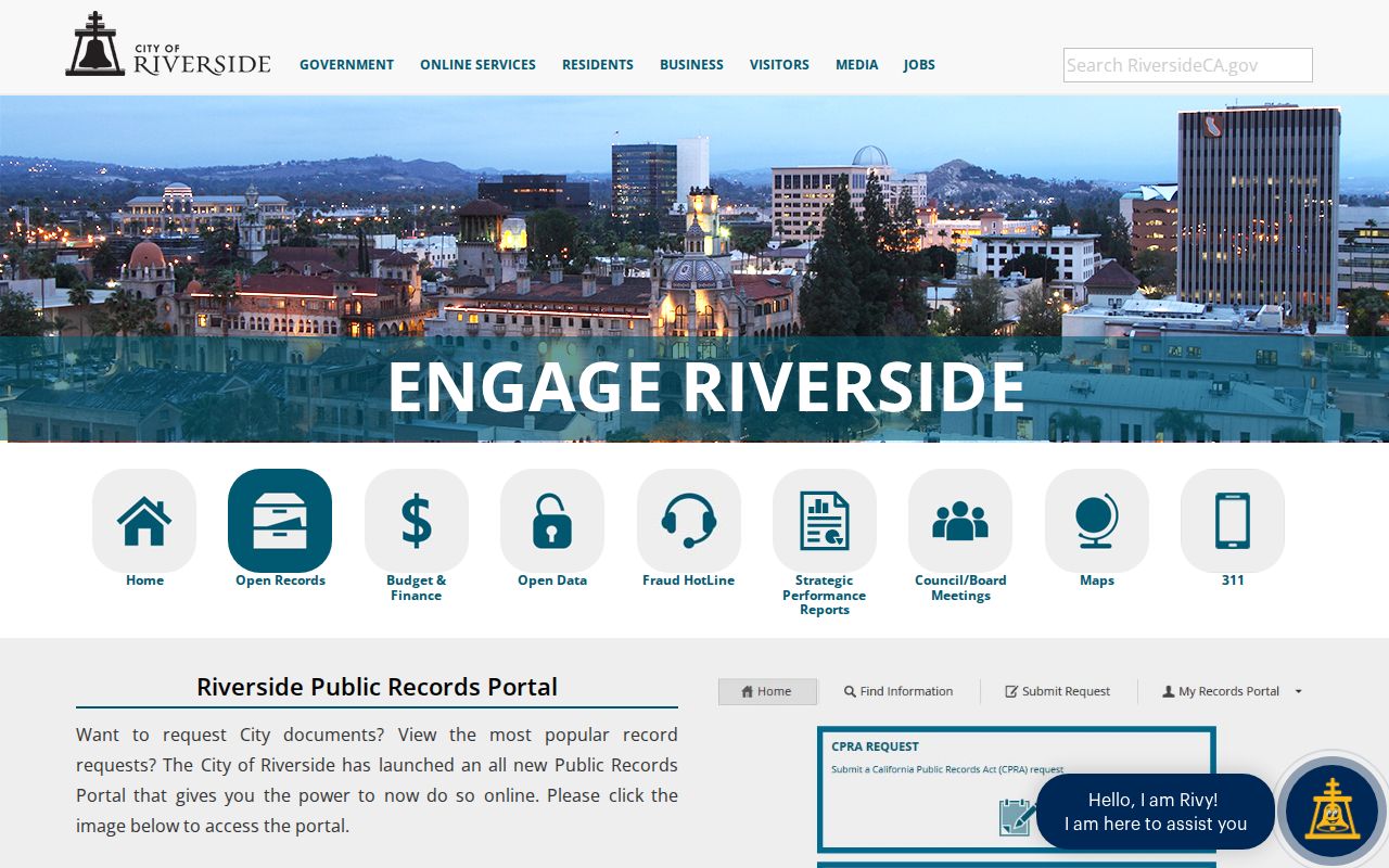 Riverside residents directory public records portal