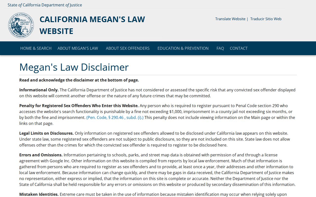 Riverside resident lookup California Megan's Law name and map search