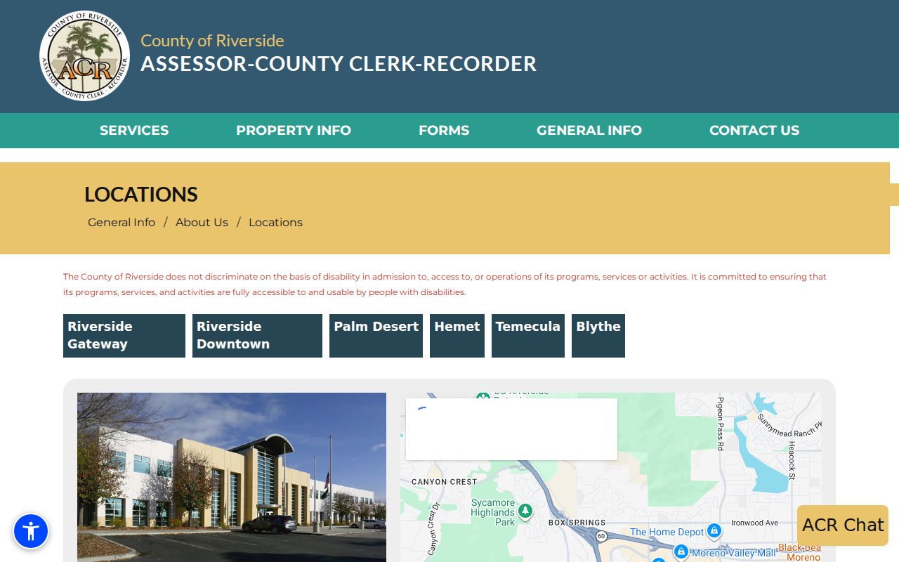 Riverside street directory assessor and recorder research locations
